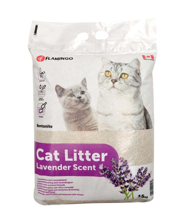 Flamingo Bentonite Lavender Scent Clumping Cat Litter 15kg - 15KG